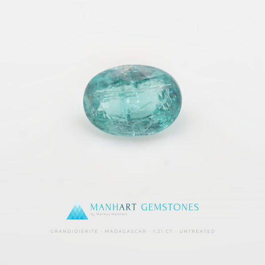 Grandidierit 1,21 ct im Ovalschliff aus Madagaskar, unbehandelt
