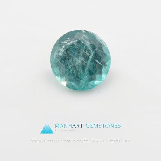 Grandidierit 2,12 ct im Rundschliff aus Madagaskar, unbehandelt
