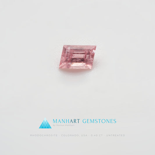 Rhodochrosit 0,40 ct im Fantasieschliff aus der Sweet Home Mine, Colorado, unbehandelt