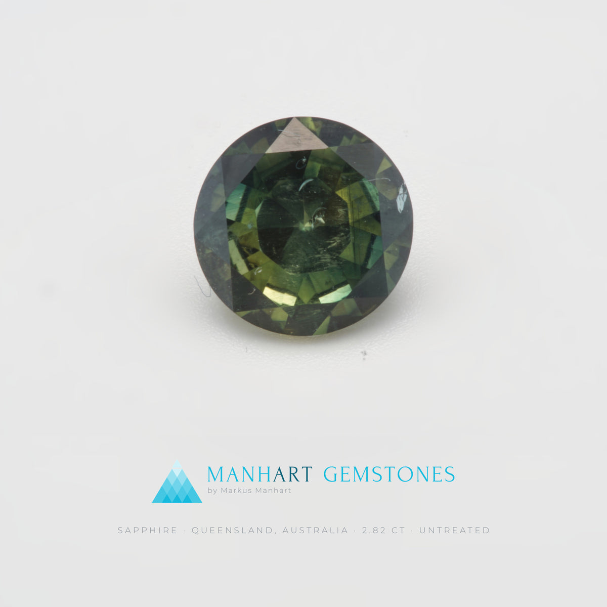 Saphir 2,82 ct im Rundschliff aus Queensland, unbehandelt