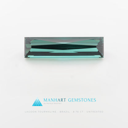 Lagoon-Turmalin 8,76 ct als Fancy Baguette aus Brasilien, unbehandelt