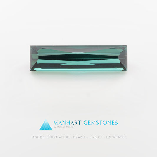 Lagoon-Turmalin 8,76 ct als Fancy Baguette aus Brasilien, unbehandelt